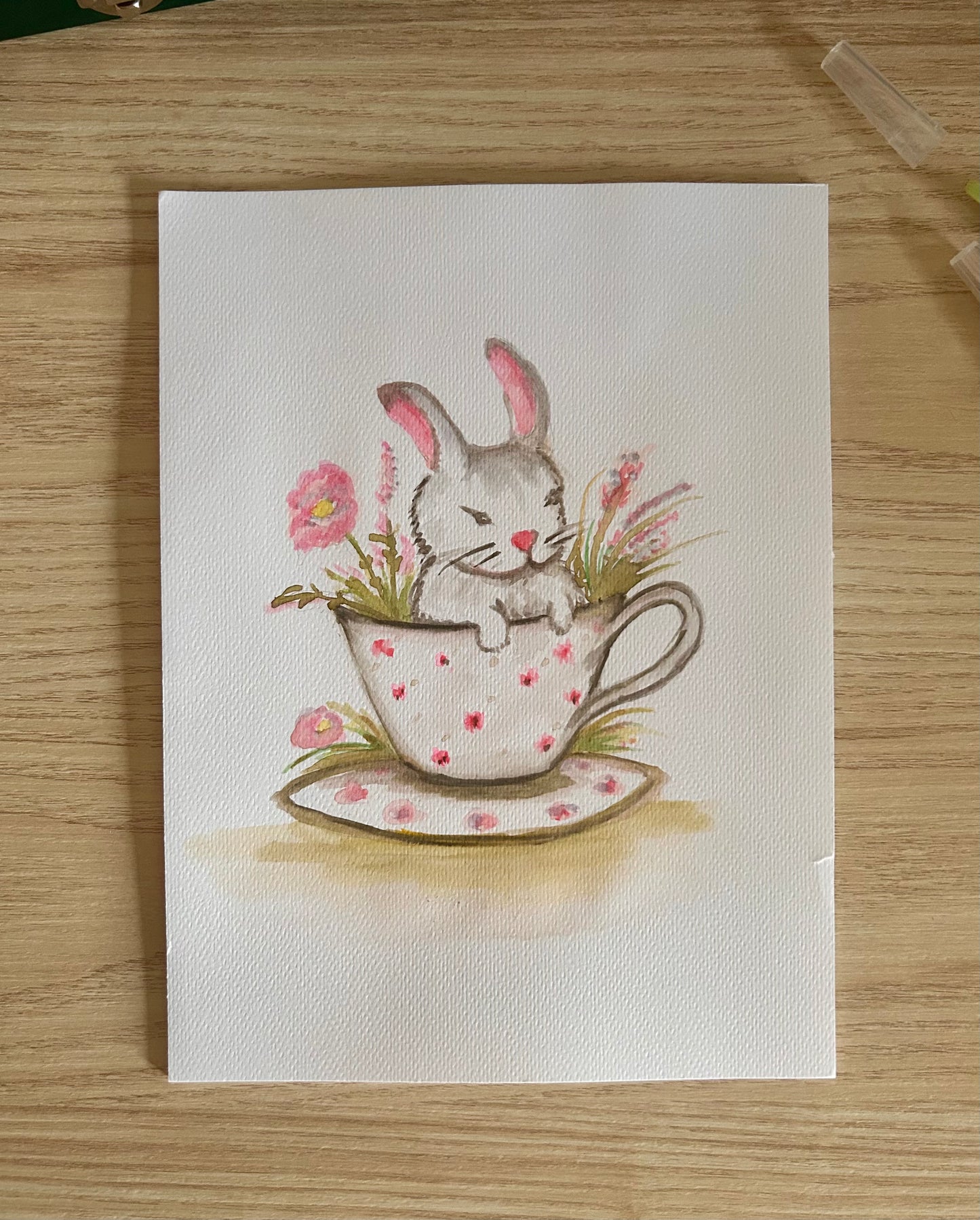 Aquarela Coelho e a Chávena