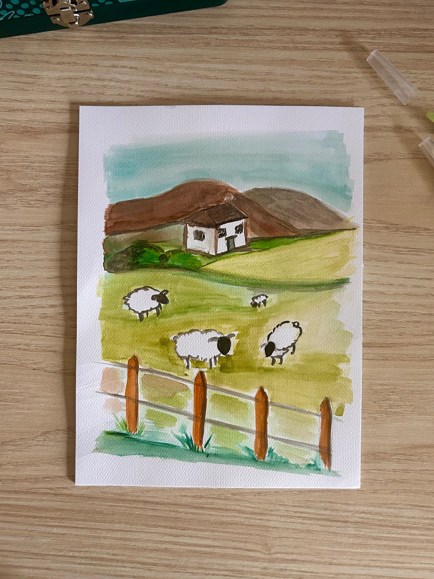 Aquarela Ovelhas Irlandesas